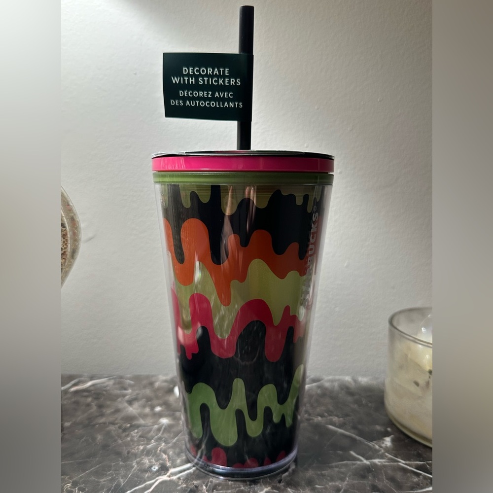 🎃 Starbucks 2023 Halloween Drippy Wave Tumbler – Glow-in-the-Dark 16oz – LE